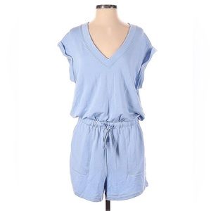 Loft Lou & Grey Signaturesoft V-Neck Romper in Pensive Blue